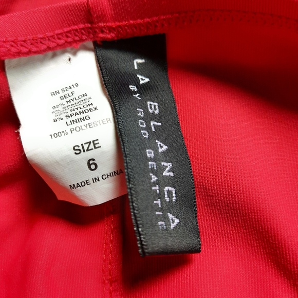 La Blanca Tankini Red Polka Dot 2pc SZ 6 - Picture 6 of 8